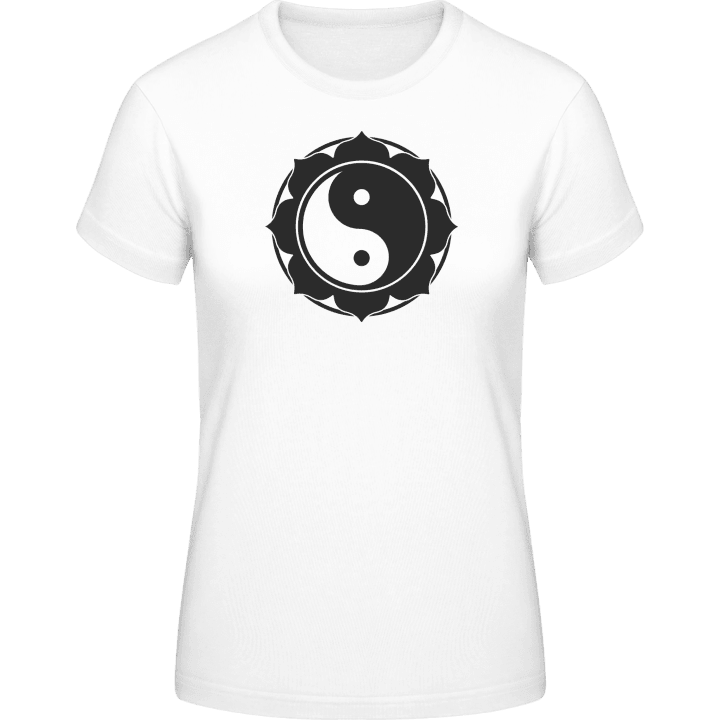 Yin And Yang Flower T-skjorte for kvinner 0 image