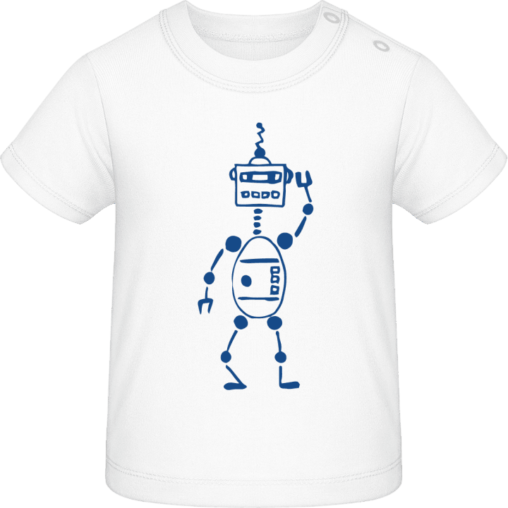 Funny Robot Illustration Baby T-Shirt 0 image