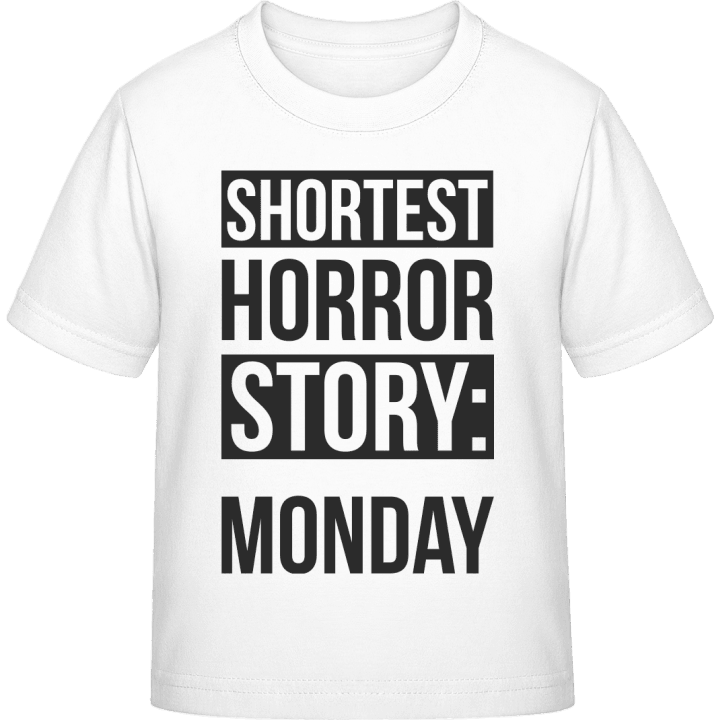 Shortest Horror Story Monday Kids T-shirt contain pic
