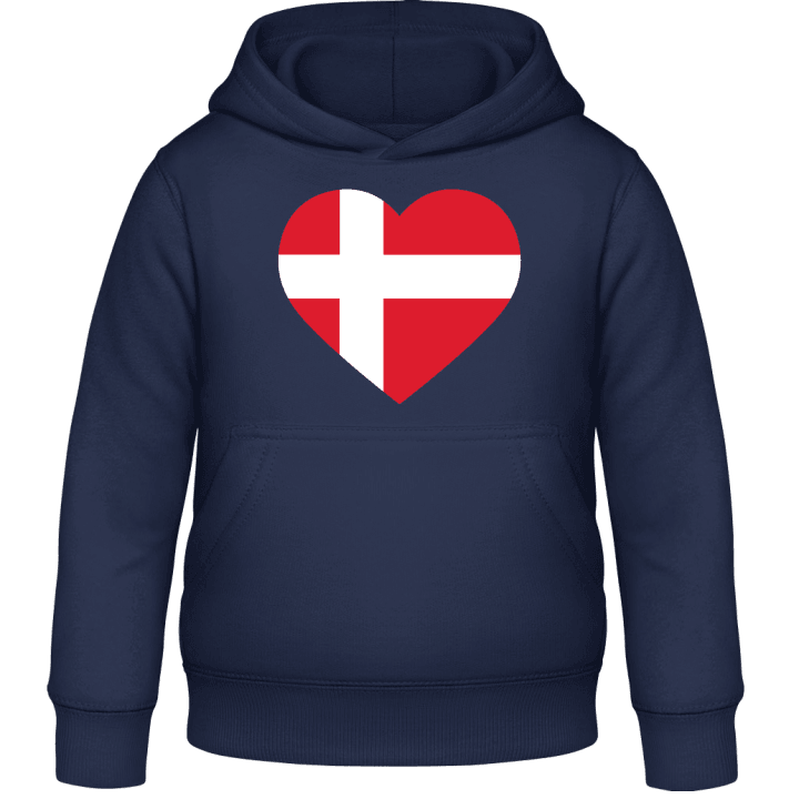 Denmark Heart Kids Hoodie contain pic