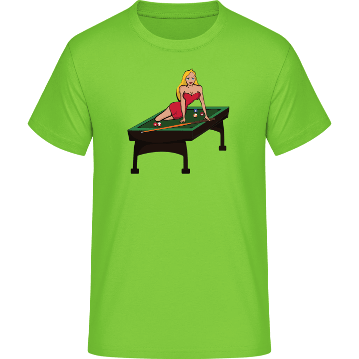 Hot Babe On Billiard Table T-Shirt contain pic