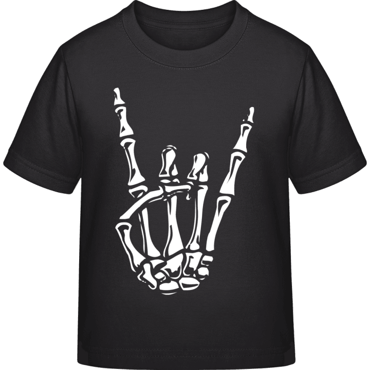 Rock On Skeleton Hand T-skjorte for barn contain pic