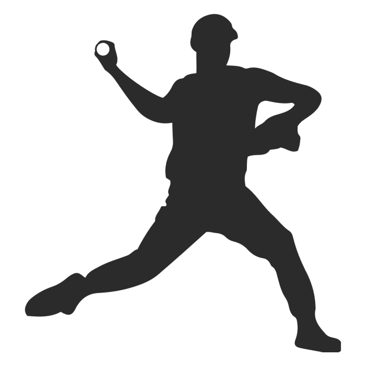 Baseball Player Silouette Baby Rompertje 0 image