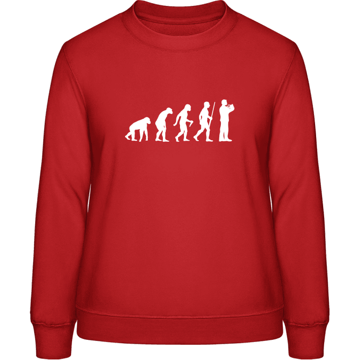 French Horn Player Evolution Frauen Sweatshirt contain pic