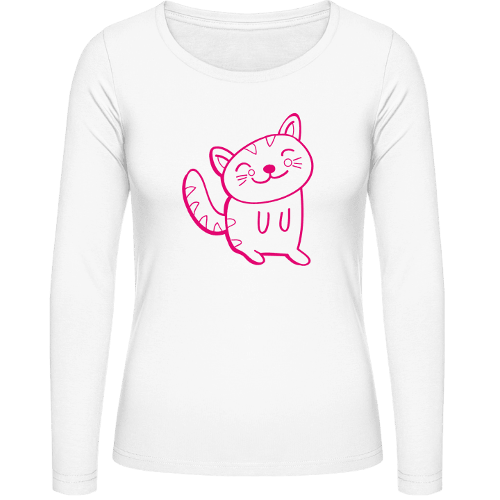 Cute Cat Langermet skjorte for kvinner 0 image