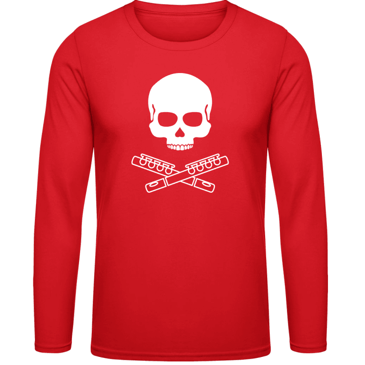 Skull And Flutes T-shirt à manches longues contain pic