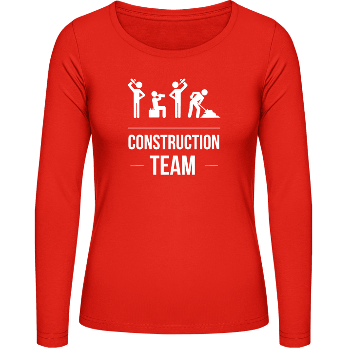 Construction Team Langermet skjorte for kvinner contain pic