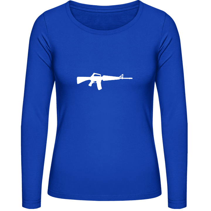 M16 Machine Gun Kvinnor långärmad skjorta contain pic