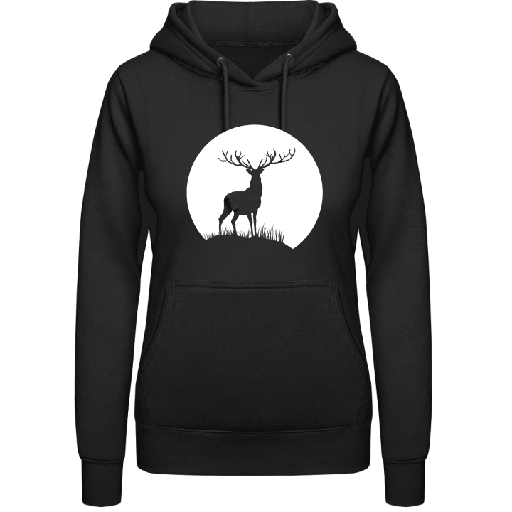 Deer in Moonlight Hoodie för kvinnor 0 image
