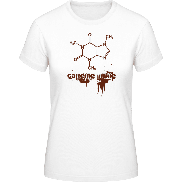 Caffeine Junkie T-skjorte for kvinner contain pic
