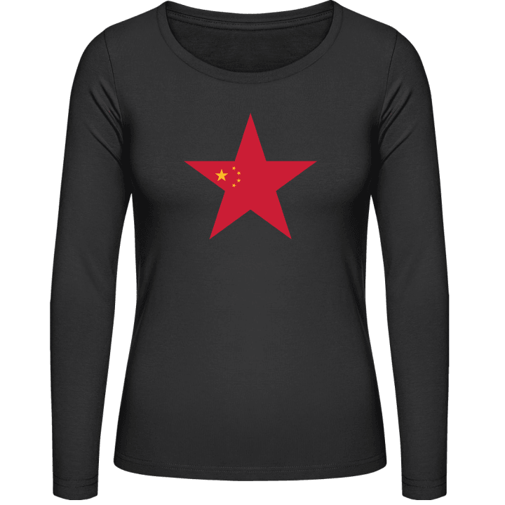 Chinese Star T-shirt à manches longues pour femmes contain pic