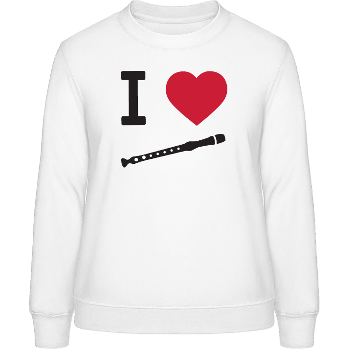 I Heart Recorder Sweatshirt för kvinnor contain pic