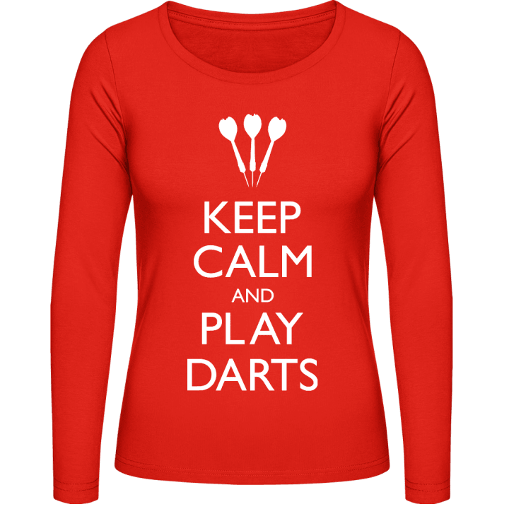 Keep Calm and Play Darts Vrouwen Lange Mouw Shirt contain pic
