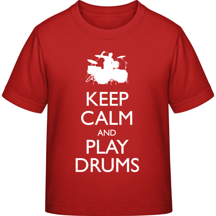 Keep Calm And Play Drums Camiseta infantil contain pic