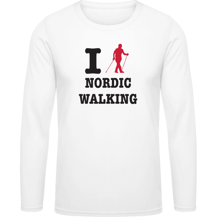I Love Nordic Walking T-shirt à manches longues contain pic