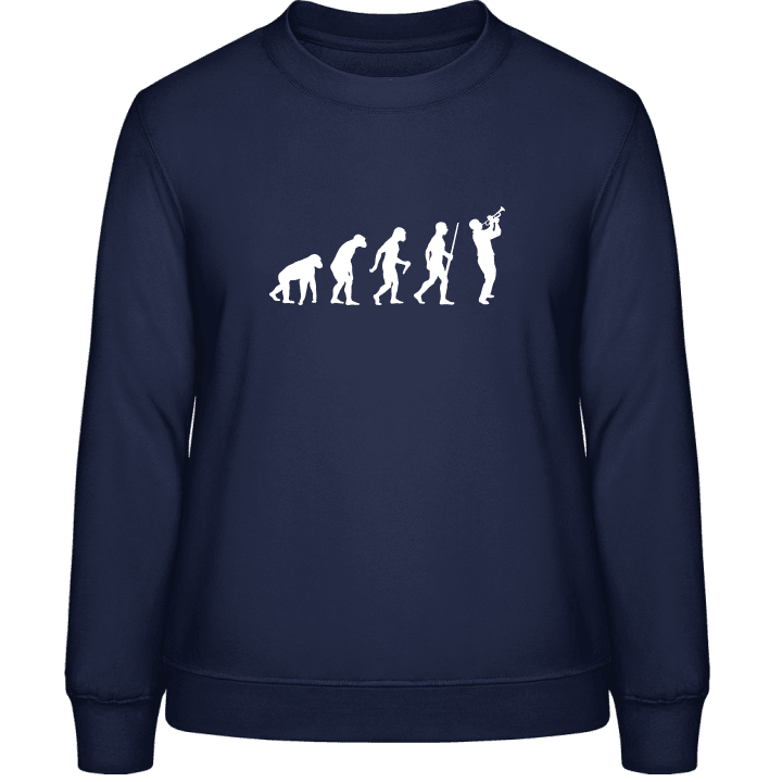 Trumpet Player Evolution Frauen Sweatshirt contain pic