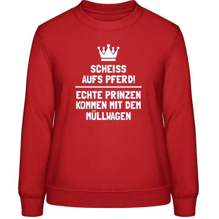 Echte Prinzen kommen mit dem Müllwagen Sweat-shirt pour femme contain pic