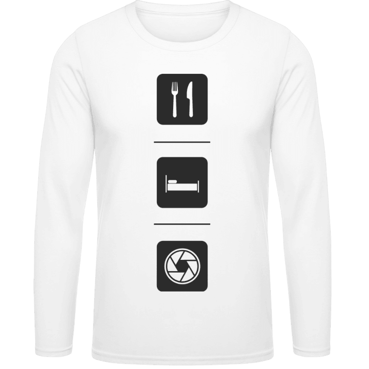 Eat Sleep Photography T-shirt à manches longues contain pic