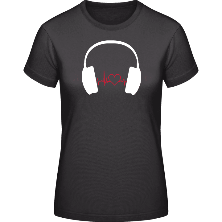 Heartbeat Music Headphones Frauen T-Shirt 0 image