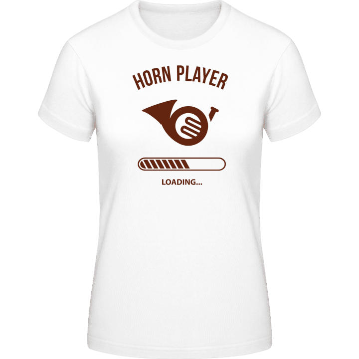 Horn Player Loading T-skjorte for kvinner contain pic
