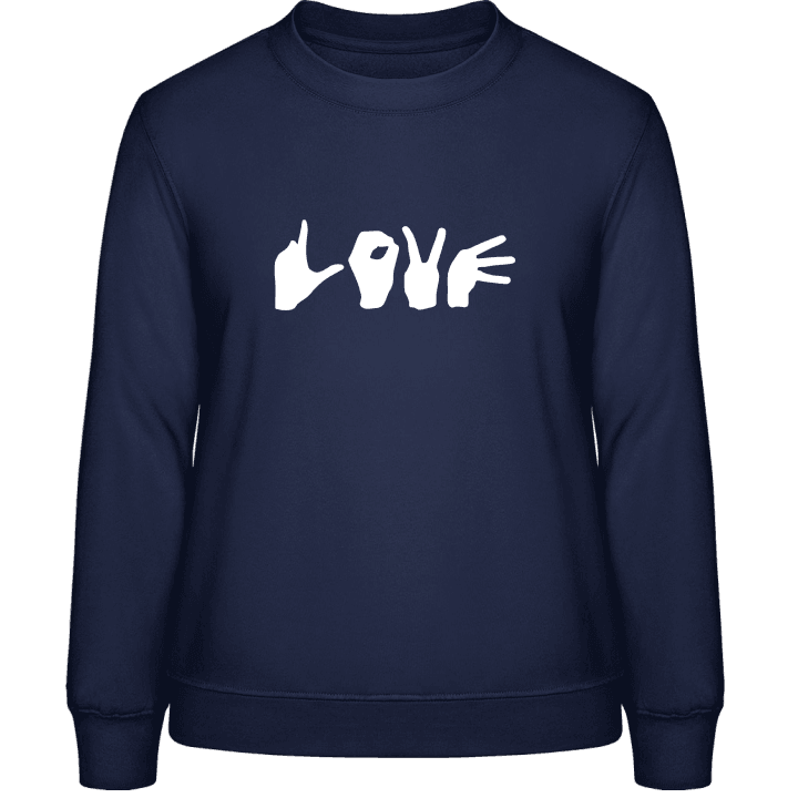 Love Hand Signs Frauen Sweatshirt contain pic