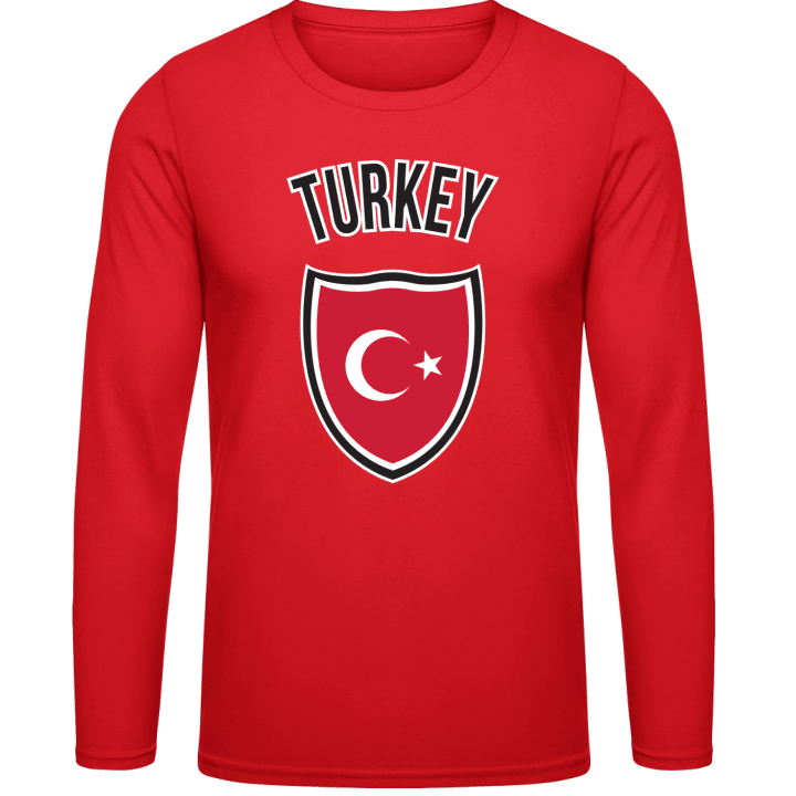 Turkey Flag Shield Camicia a maniche lunghe contain pic
