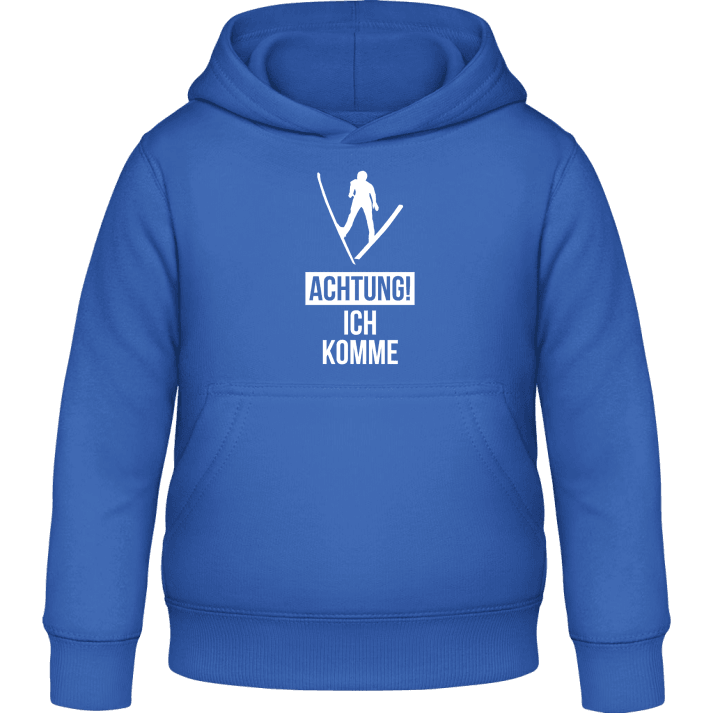 Achtung ich komme Skisprung Kids Hoodie contain pic