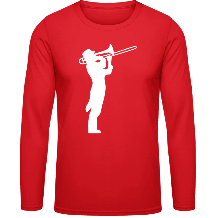 Trombone Player Silhouette Long Sleeve Shirt contain pic