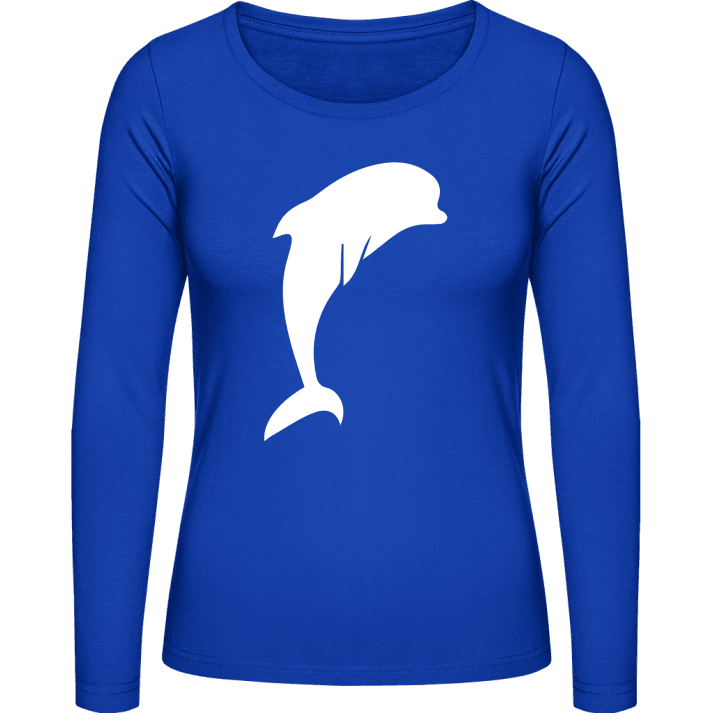 Dolphin Silhouette Langærmet skjorte til kvinder 0 image