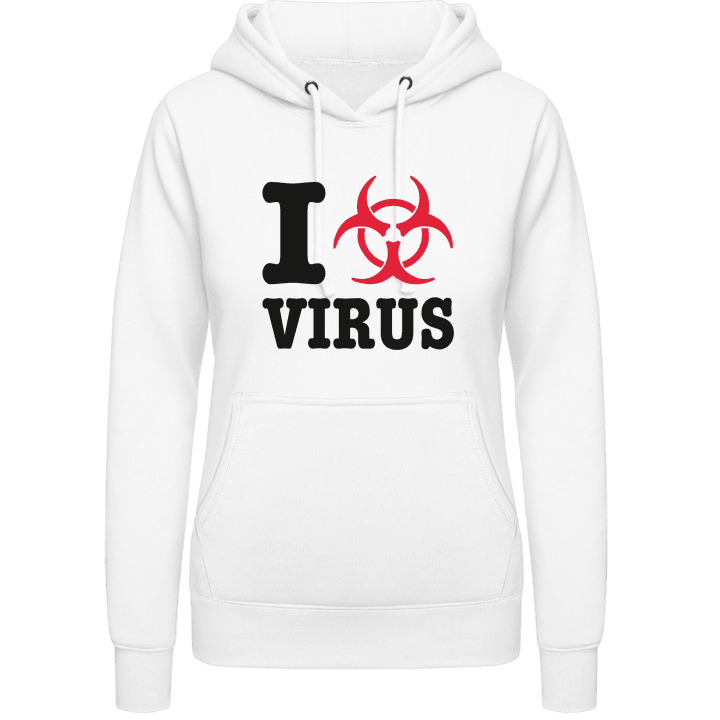 I Love Virus Frauen Kapuzenpulli contain pic