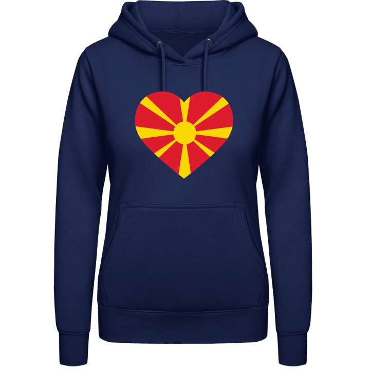 Macedonia Heart Flag Sudadera con capucha para mujer contain pic