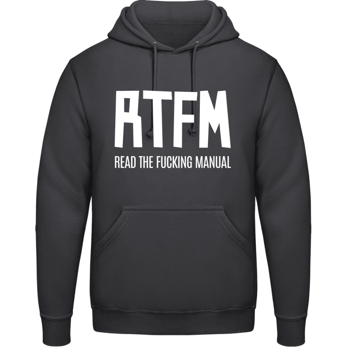 RTFM Read The Fucking Manual Sweat à capuche contain pic