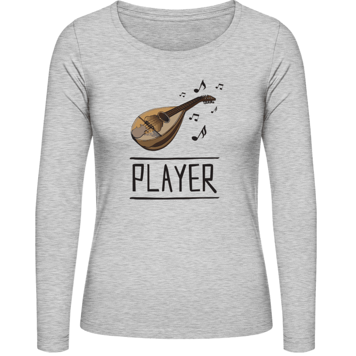 Mandolin Player Langermet skjorte for kvinner 0 image