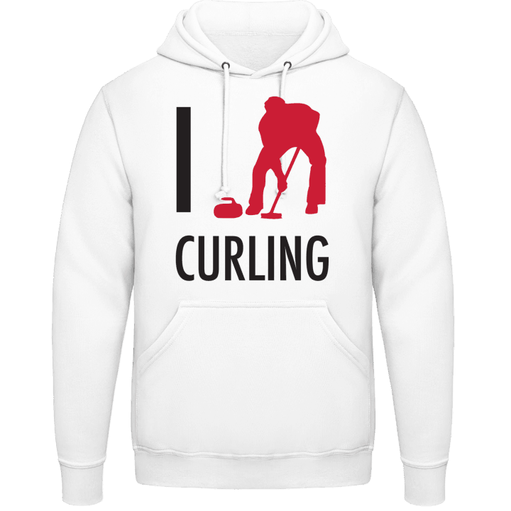 I Love Curling Huvtröja contain pic