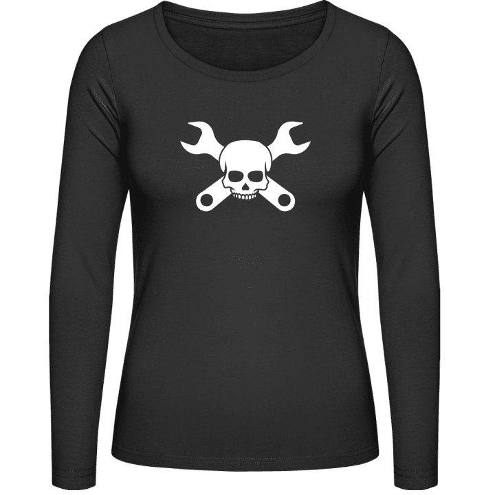 Craftsman Mechanic Skull Women long Sleeve Shirt contain pic