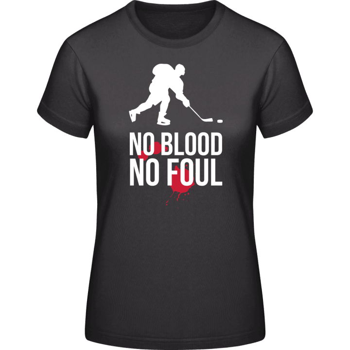 No Blood No Foul Silhouette T-skjorte for kvinner contain pic