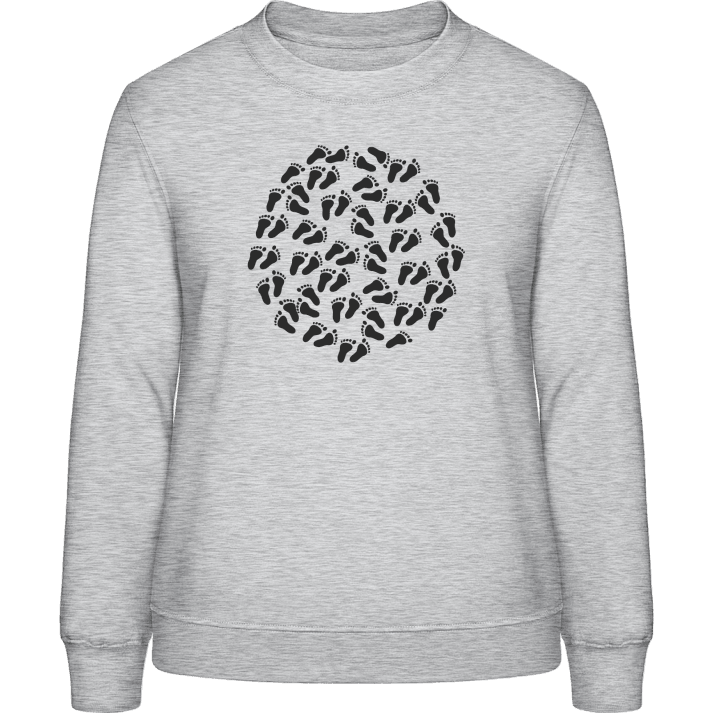 Footprints Silhouette Sudadera de mujer contain pic