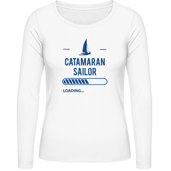 Catamaran Sailor Loading Langermet skjorte for kvinner contain pic
