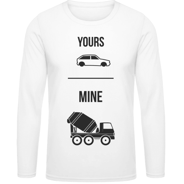 Car vs Truck Mixer Langermet skjorte contain pic