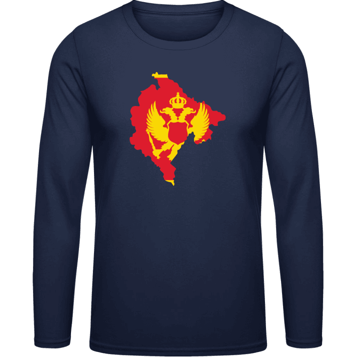 Montenegro Map T-shirt à manches longues contain pic