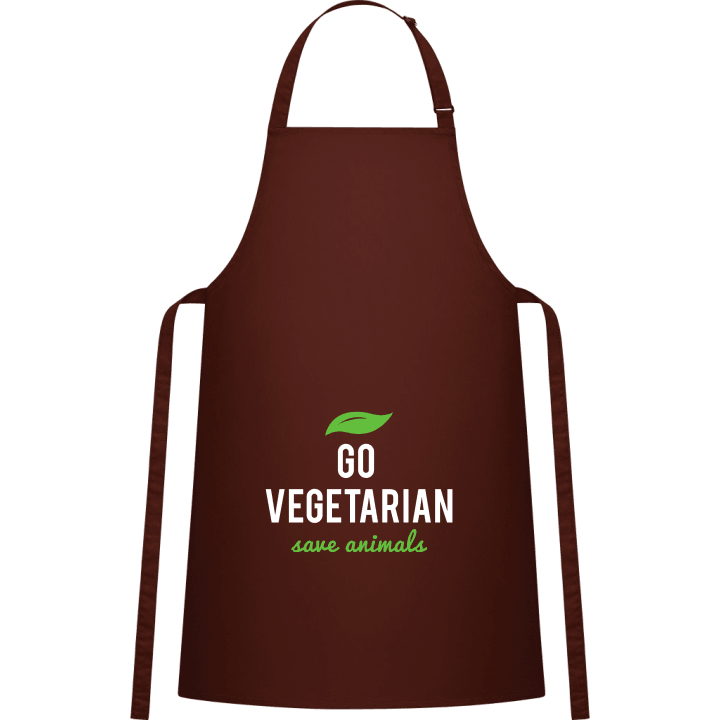 Go Vegetarian Save Animals Delantal de cocina contain pic