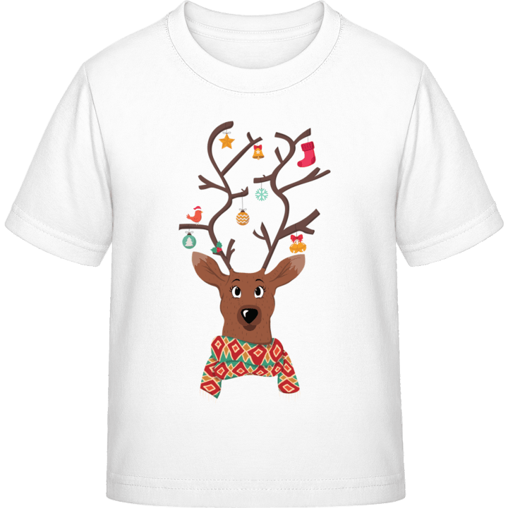 Christmas Decorated Reindeer Kids T-shirt 0 image