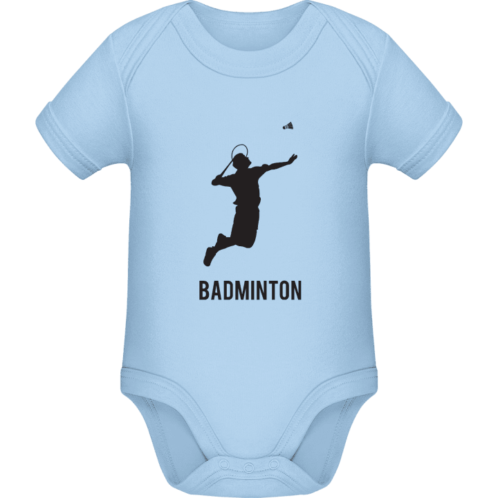 Badminton Player Silhouette Baby Romper contain pic