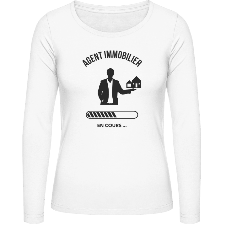 Agent immobilier en cours Kvinnor långärmad skjorta contain pic