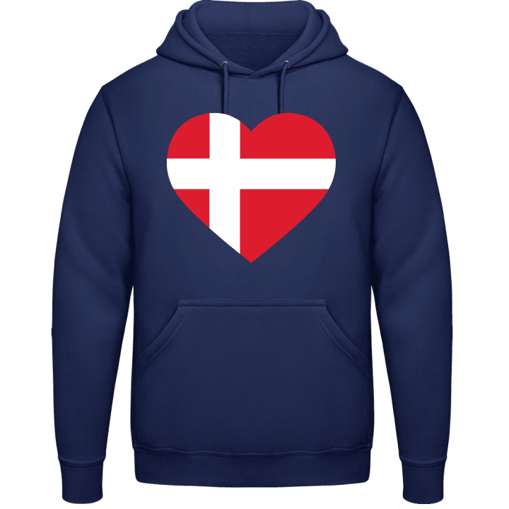 Denmark Heart Huvtröja contain pic
