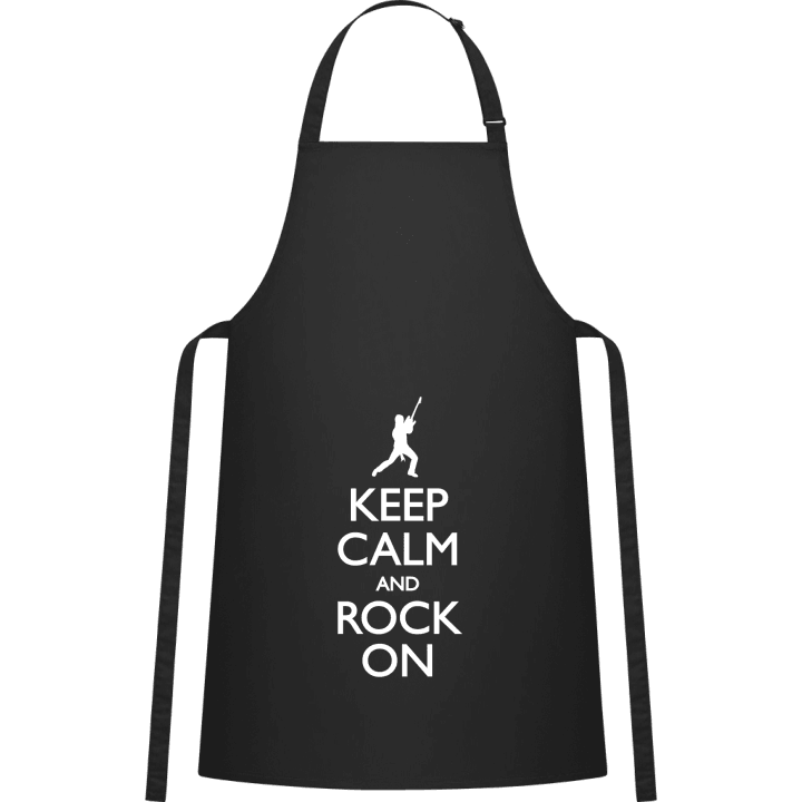 Keep Calm and Rock on Delantal de cocina contain pic