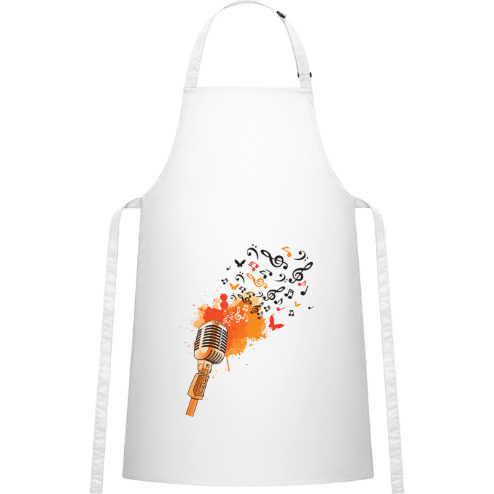 Microphone Stylish With Music Notes Kitchen Apron contain pic