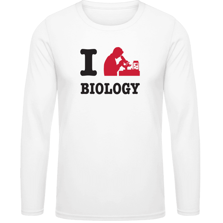 I Love Biology T-shirt à manches longues contain pic