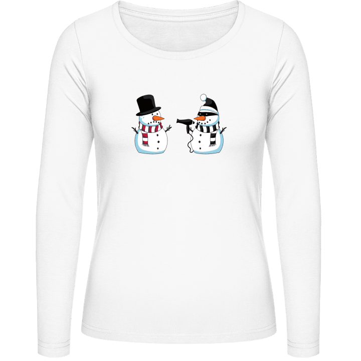 Snowman Attack Camisa de manga larga para mujer 0 image