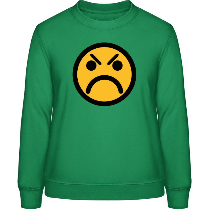 Angry Smiley Emoticon Sweatshirt för kvinnor contain pic